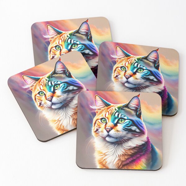 Item preview, Rainbow Cat Watercolour Style Hopeful Cat designed and sold by Magical-bear.