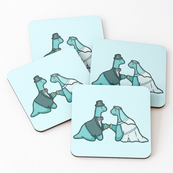 Item preview, Cute dinosaur wedding, love, married dino designed and sold by hugadino.