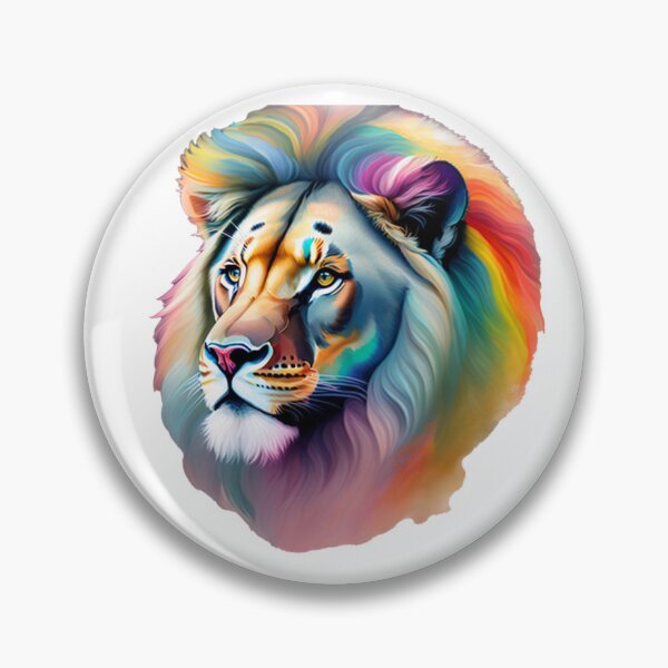 Item preview, Rainbow Lion Head Watercolour Style designed and sold by Magical-bear.
