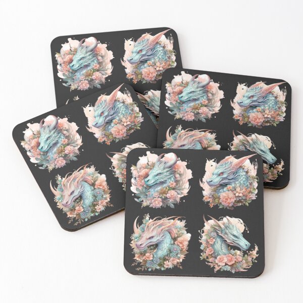 Item preview, The four Floral Dragons designed and sold by MarcinCollie.