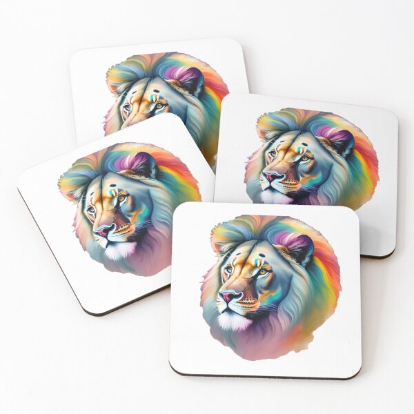 Item preview, Rainbow Lion Head Watercolour Style designed and sold by Magical-bear.