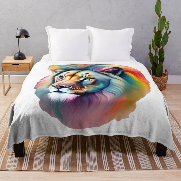 Item preview, Rainbow Lion Head Watercolour Style designed and sold by Magical-bear.