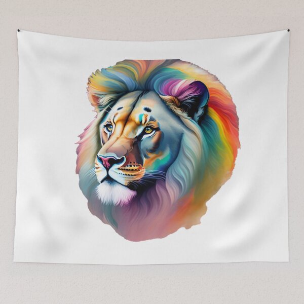 Item preview, Rainbow Lion Head Watercolour Style designed and sold by Magical-bear.