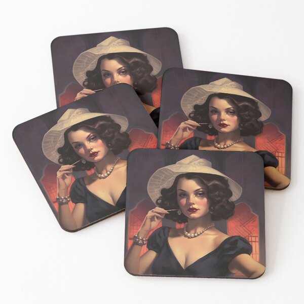 Item preview, Alluring Mystery - Femme Fatale Poster designed and sold by UrsaStick.