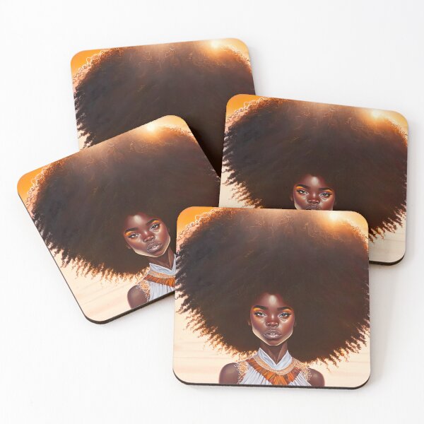 Item preview, [AI Art] African sunset woman with big hair designed and sold by Sissle.