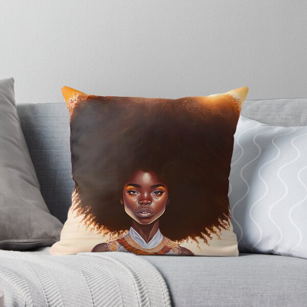 Item preview, [AI Art] African sunset woman with big hair designed and sold by Sissle.