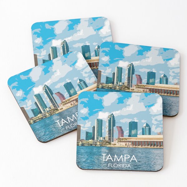 Item preview, Tampa, Florida, USA, Print designed and sold by summattodraw.