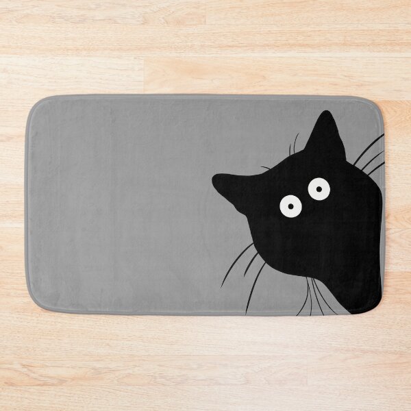 Item preview, Peeking black cat, hiding black cat, sneaky black cat designed and sold by fluffyfriends.