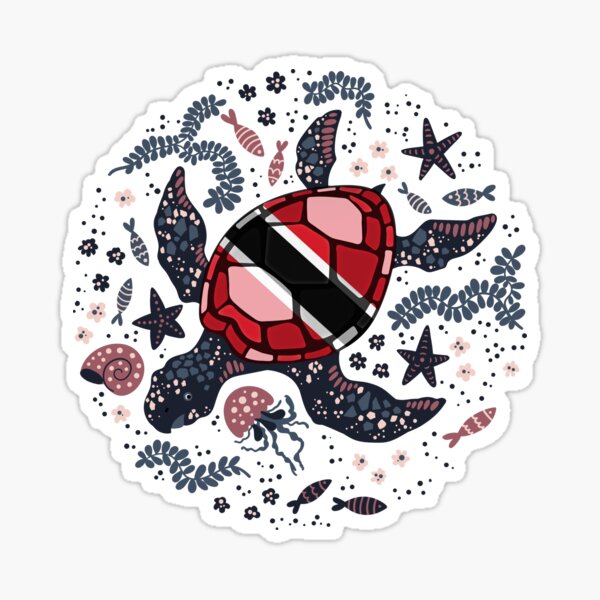 "Trinidad and Tobago Turtle , Trinidad and Tobago gift, Trinidad and