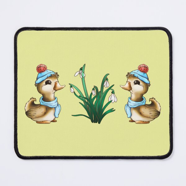 Item preview, Adorable Little Winter Duck with Snowdrop Flowers designed and sold by iduzarts.