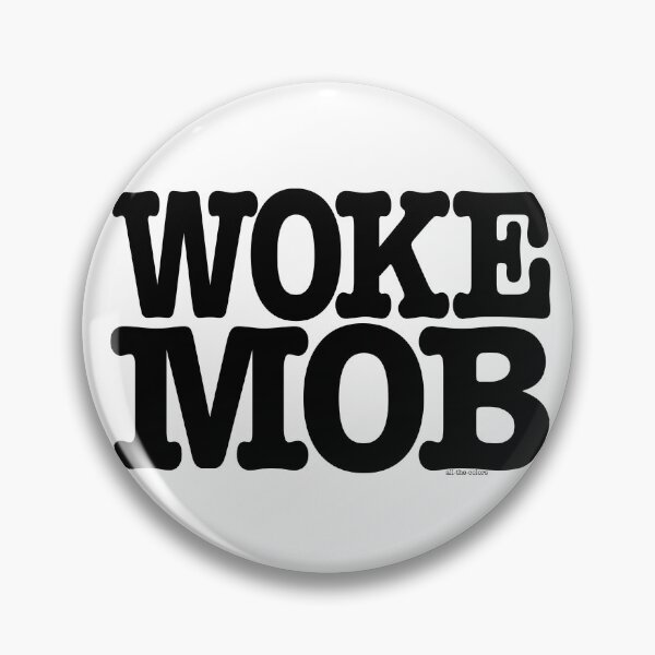 Item preview, WOKE MOB - black print for light backgrounds designed and sold by all-the-colors.