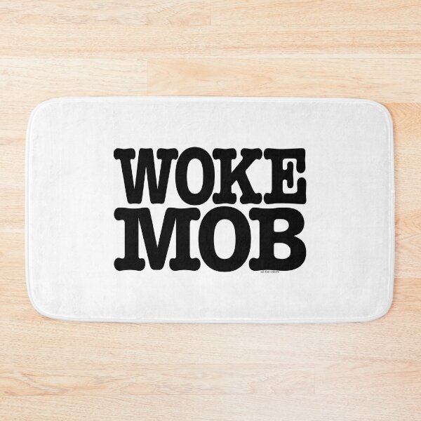 Item preview, WOKE MOB - black print for light backgrounds designed and sold by all-the-colors.