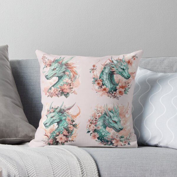 Item preview, Four Pastel Dragons and Flowers designed and sold by MarcinCollie.