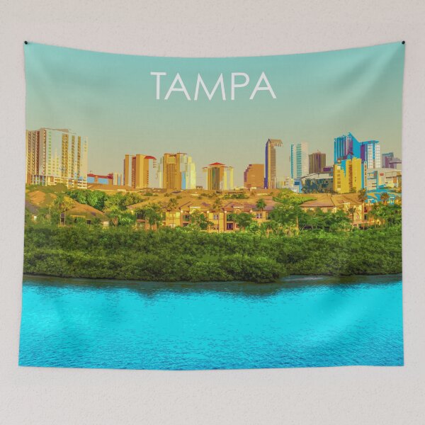 Item preview, Tampa, Florida, USA, Print designed and sold by summattodraw.