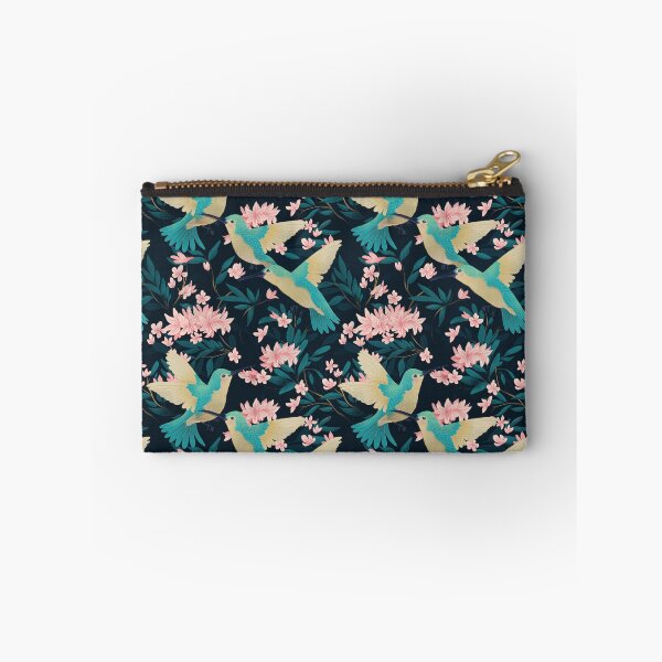 Item preview, Hummingbirds and Floral Vine Pattern in Royal Blue designed and sold by lauragraves.