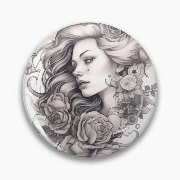 Aperçu de l'œuvre belle femme tatouage art flash créée et vendue par royalfishgames.