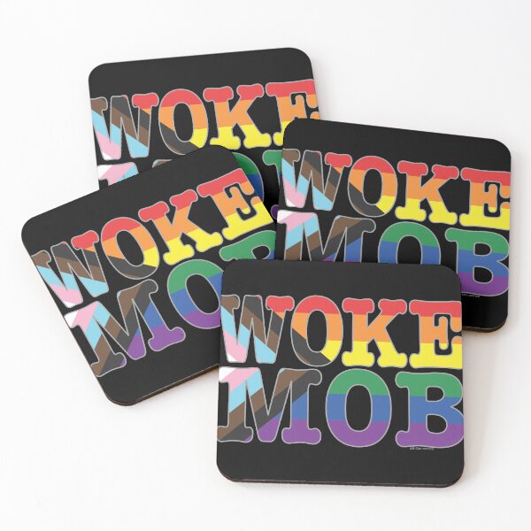 Item preview, LGBTQIA+ WOKE MOB - Pride flag version designed and sold by all-the-colors.