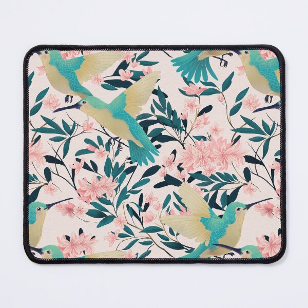 Item preview, Hummingbirds and Floral Vines in Blush designed and sold by lauragraves.