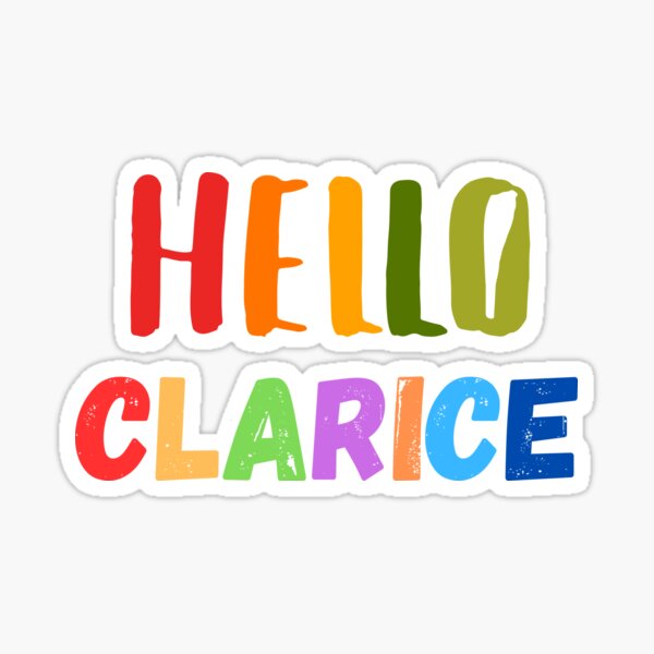 Hello Clarice Sticker For Sale By Nawazkakal Redbubble 0960