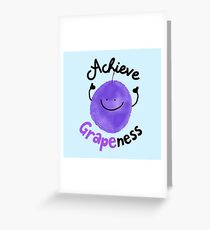 Achieve Grapeness - Punny Garden Greeting Card