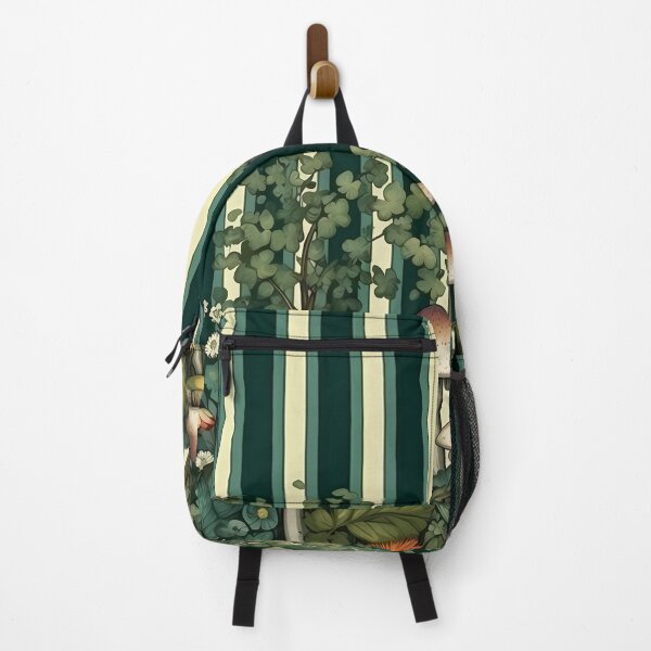 Artikelvorschau, Vintage Green Stripe Mushroom Pattern entworfen und verkauft von MTJ-Mushrooms.