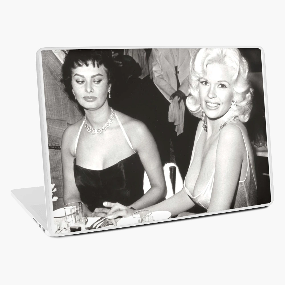 Jayne Mansfield and Sophia Loren Famous Nipple Slip Laptop Skin for Sale  by NewWaveyDavey