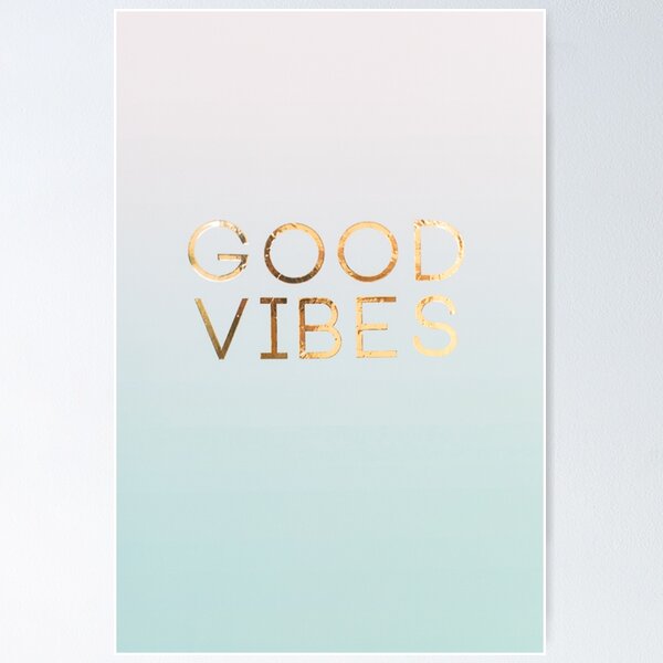 Item preview, Good Vibes Gold Foil Art designed and sold by Claireandrewss.