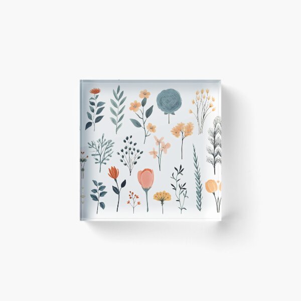 Artikelvorschau, Arrangement of spring orange flowers against a white background. Blooming concept. Flat lay. entworfen und verkauft von anytka.