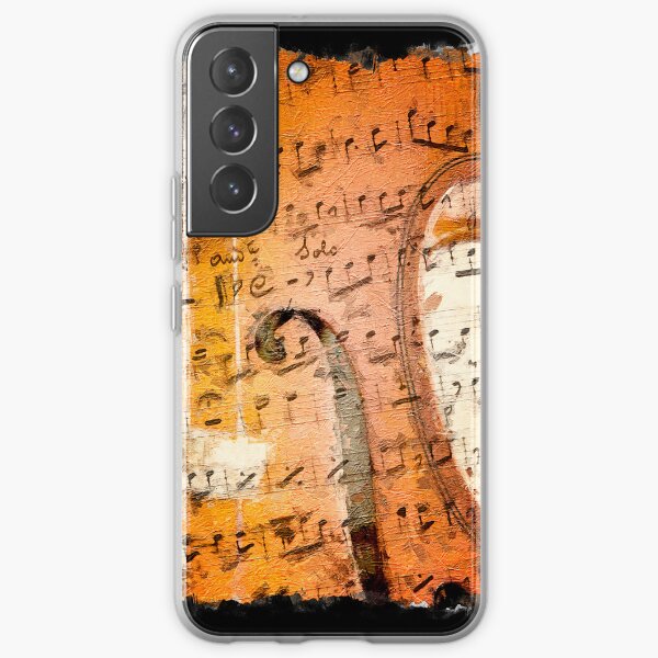 Violon sur effet d'huile de fond de note de musique Coque souple Samsung Galaxy