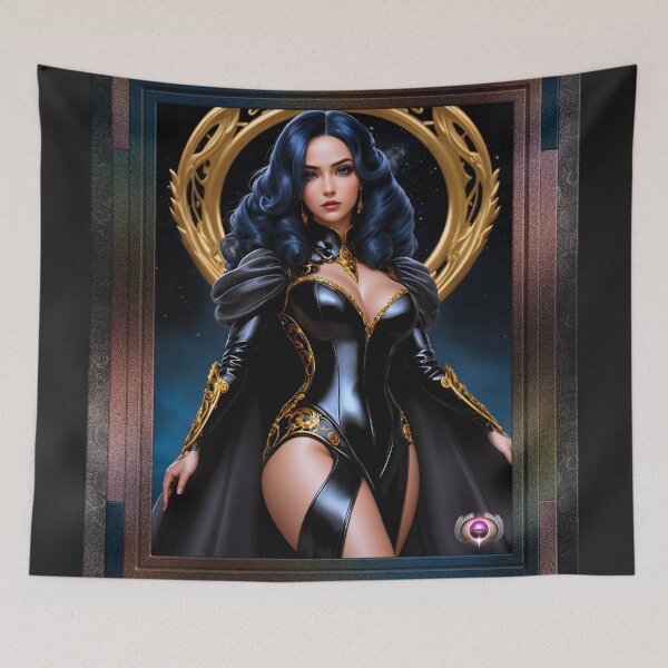 Item preview, The Dark Princess Usanadita Beautiful AI Concept Art Portrait by Xzendor7 designed and sold by Xzendor7 Digital Art Creations.