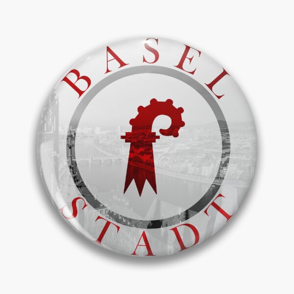 Item preview, Basel city canton flag, riverside charm on Rhine designed and sold by EclecticCharm.