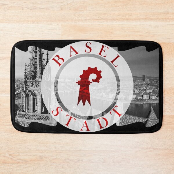 Item preview, Basel city canton flag, riverside charm on Rhine designed and sold by EclecticCharm.