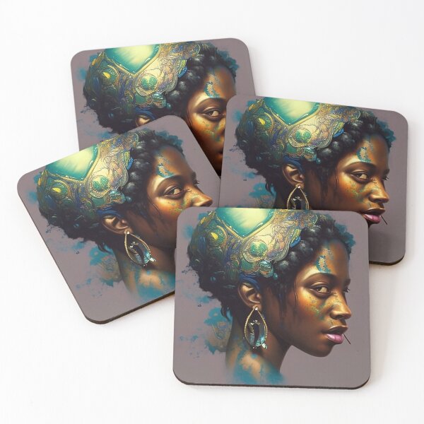 Item preview, Voodoo Queen Afro Woman AI Arts Portrait designed and sold by Clark81.