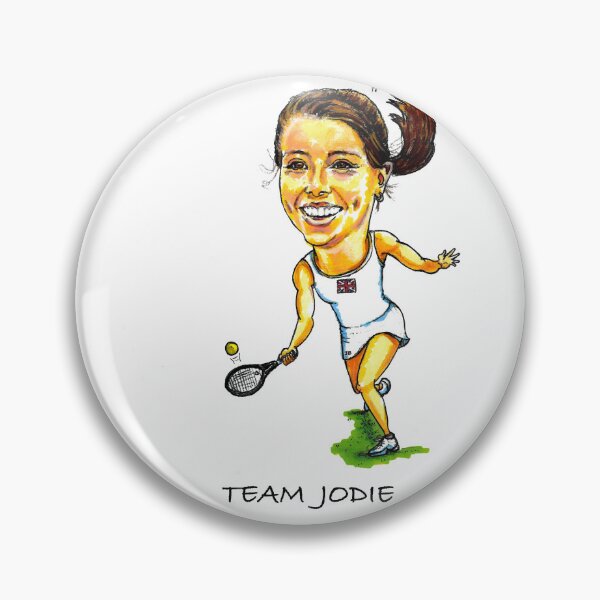 Item preview, Jodie Burrage - pro tennis player caricature designed and sold by dizzycatbiz.