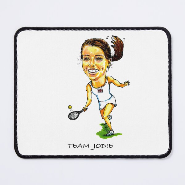 Item preview, Jodie Burrage - pro tennis player caricature designed and sold by dizzycatbiz.