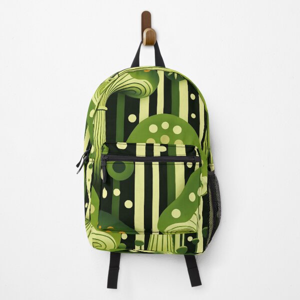 Artikelvorschau, Green Stripe Mushroom Pattern entworfen und verkauft von MTJ-Mushrooms.