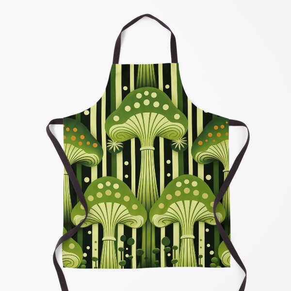 Item preview, Green Stripe Mushroom Pattern designed and sold by MTJ-Mushrooms.