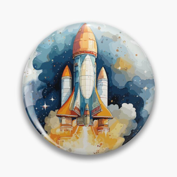 Item preview, Cosmic Expedition- rocket - Art Print designed and sold by karolsb23.