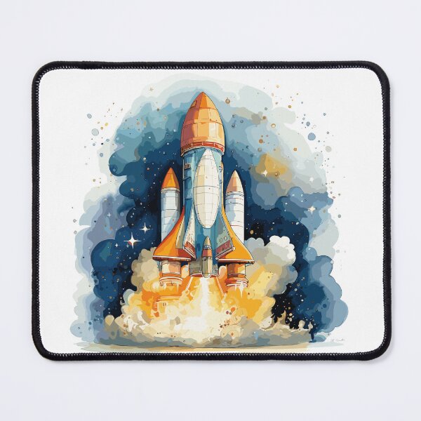 Item preview, Cosmic Expedition- rocket - Art Print designed and sold by karolsb23.