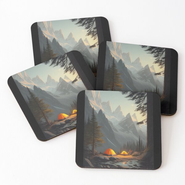 Item preview, campsite in the mountains designed and sold by EuropeanPrints.
