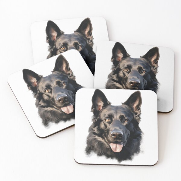 Item preview, Onyx Elegance: The Alluring Black German Shepherd designed and sold by MaBaker202.