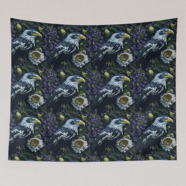 Item preview, Wings of Majesty: Eagles and Passion Flowers in Perfect Harmony designed and sold by AmazingLab.