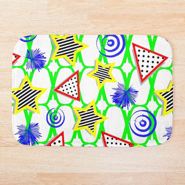 Item preview, Star and triangle Memphis pattern  designed and sold by The Pattern Mill.