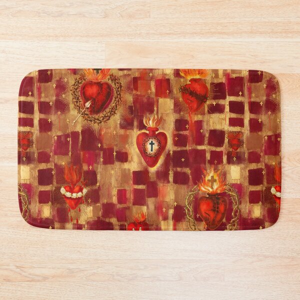 Item preview,  Abstract Catholic Sacred Hearts Klimt pattern designed and sold by DarkstarDesign.
