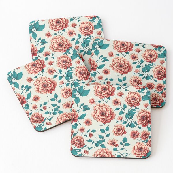 Item preview, lust not love red repeating flower pattern designed and sold by flashyflowers.