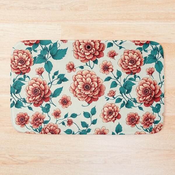 Item preview, lust not love red repeating flower pattern designed and sold by flashyflowers.