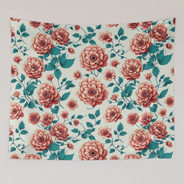 Item preview, lust not love red repeating flower pattern designed and sold by flashyflowers.