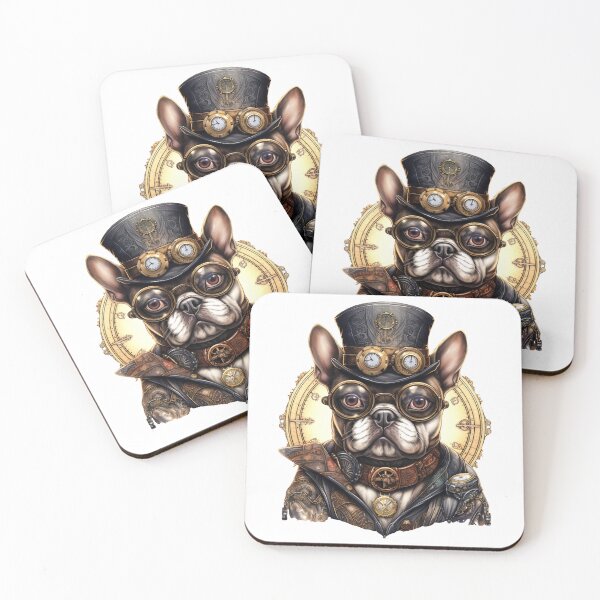 Item preview, Steampunk French Bulldog- Victorian Era, Fantastical, Industrial, Cyberpunk Frenchie designed and sold by JoBella-Designs.