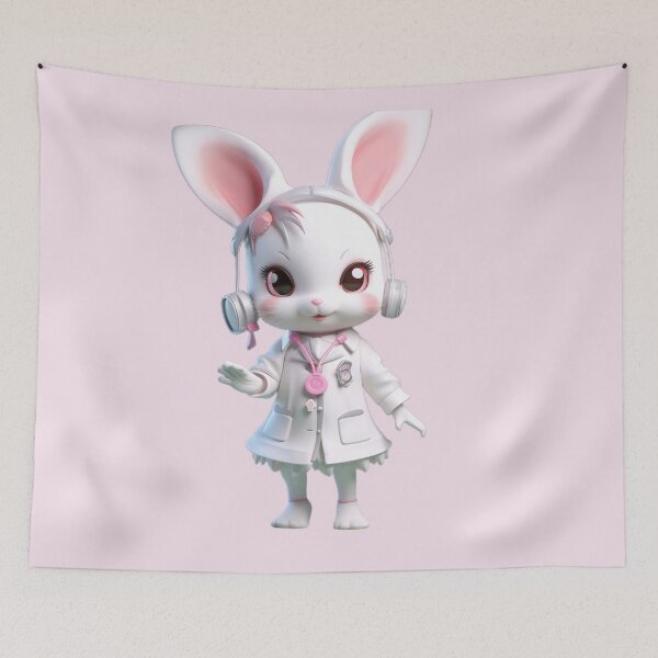 Item preview, rabbit doctor cute designed and sold by MagicStudioArt.