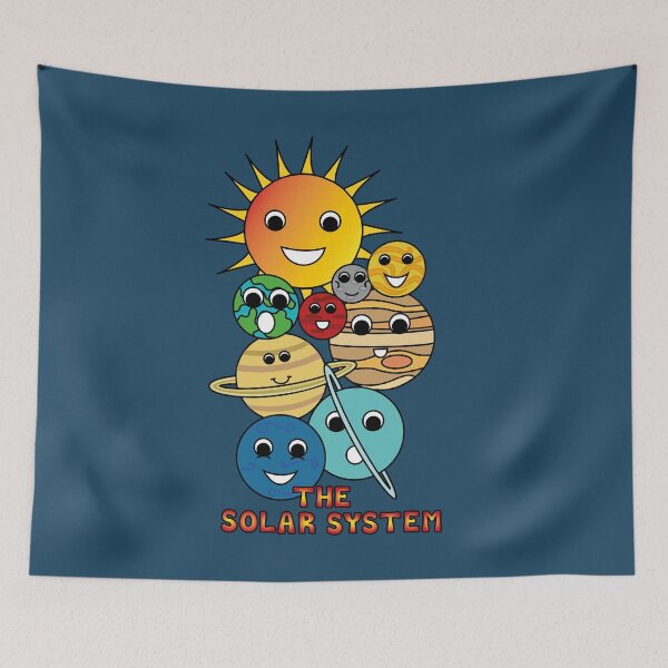 Item preview, Happy Planets (With Solar System title) designed and sold by ThingsByNin.